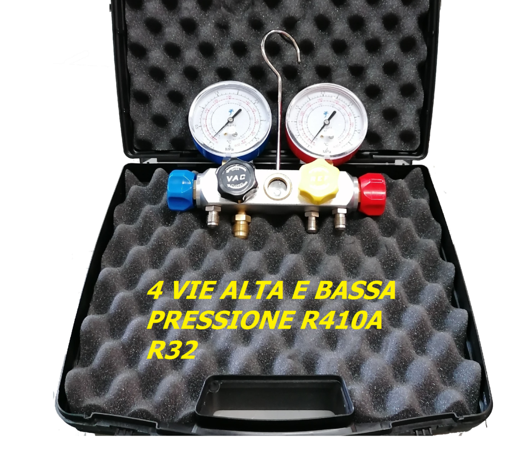 Manometro Bassa Pressione 70mm Per Gas Refrigerante R410A E Freon